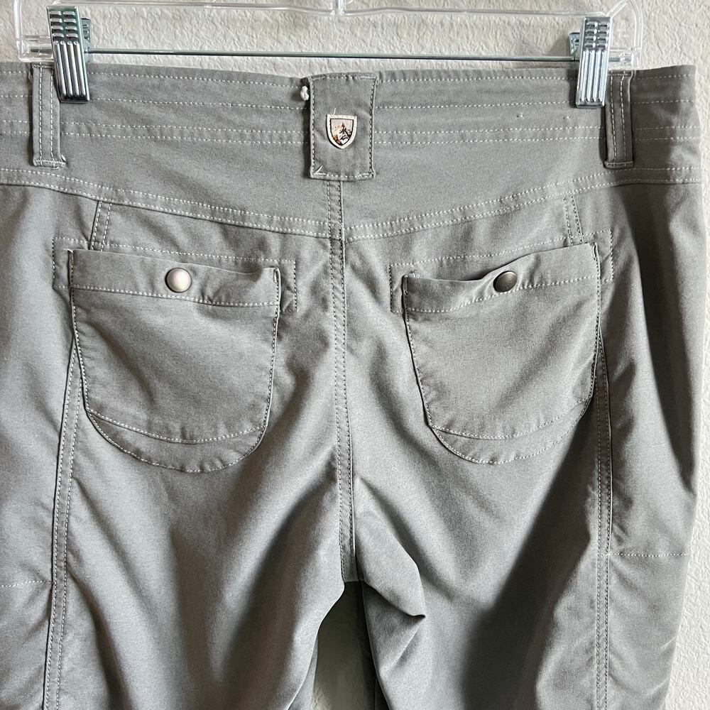 Kuhl Trekr Kapri Capri Hiking Pant Women's 10 Gray Mid Rise Cinched Outdoor - Picture 4 of 8